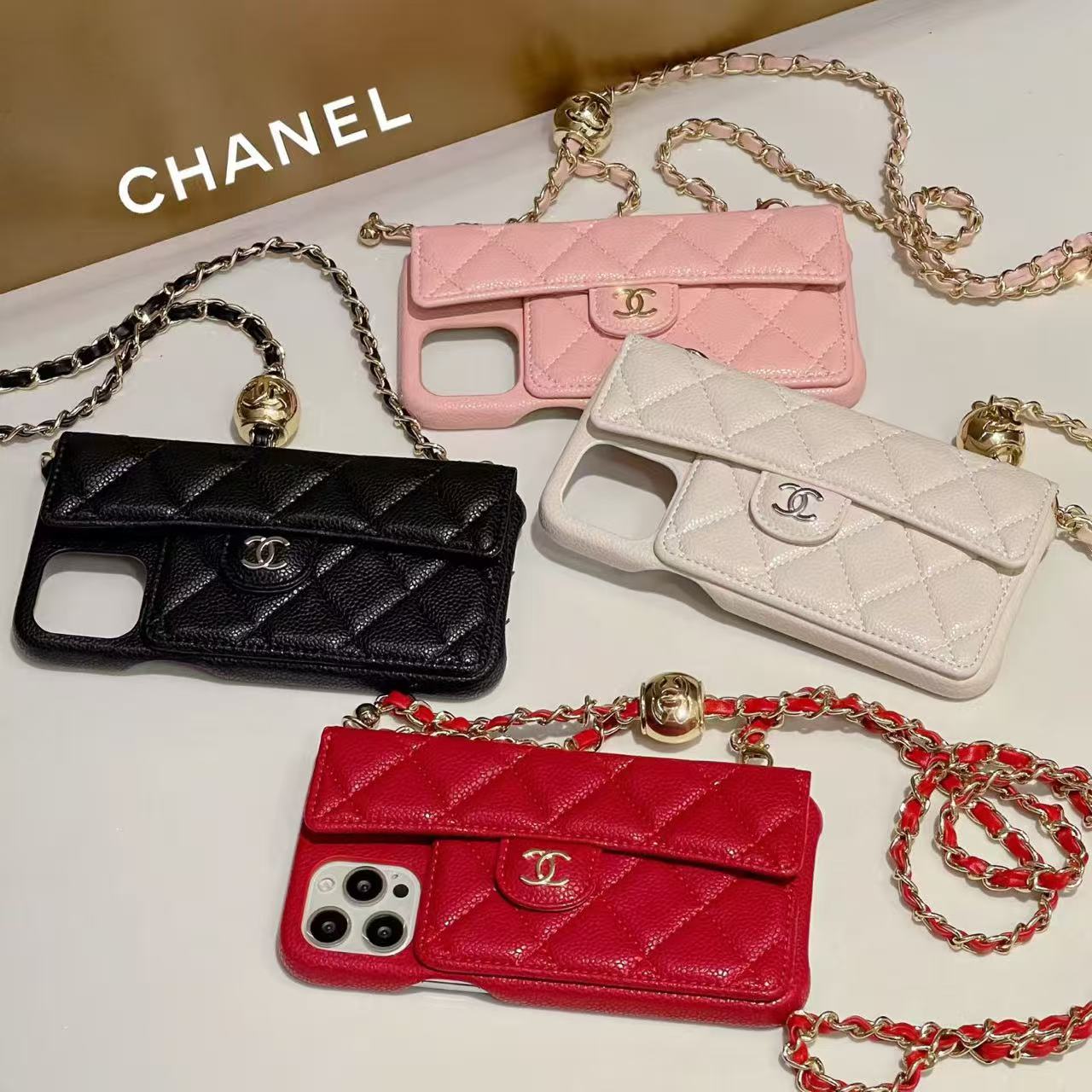 New Crossbody Caviar Card Holder Phone Case