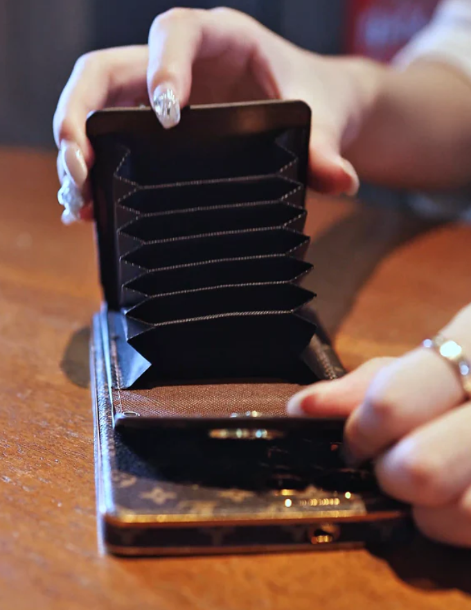 Luxury card holder - style lanyard samsung phone case