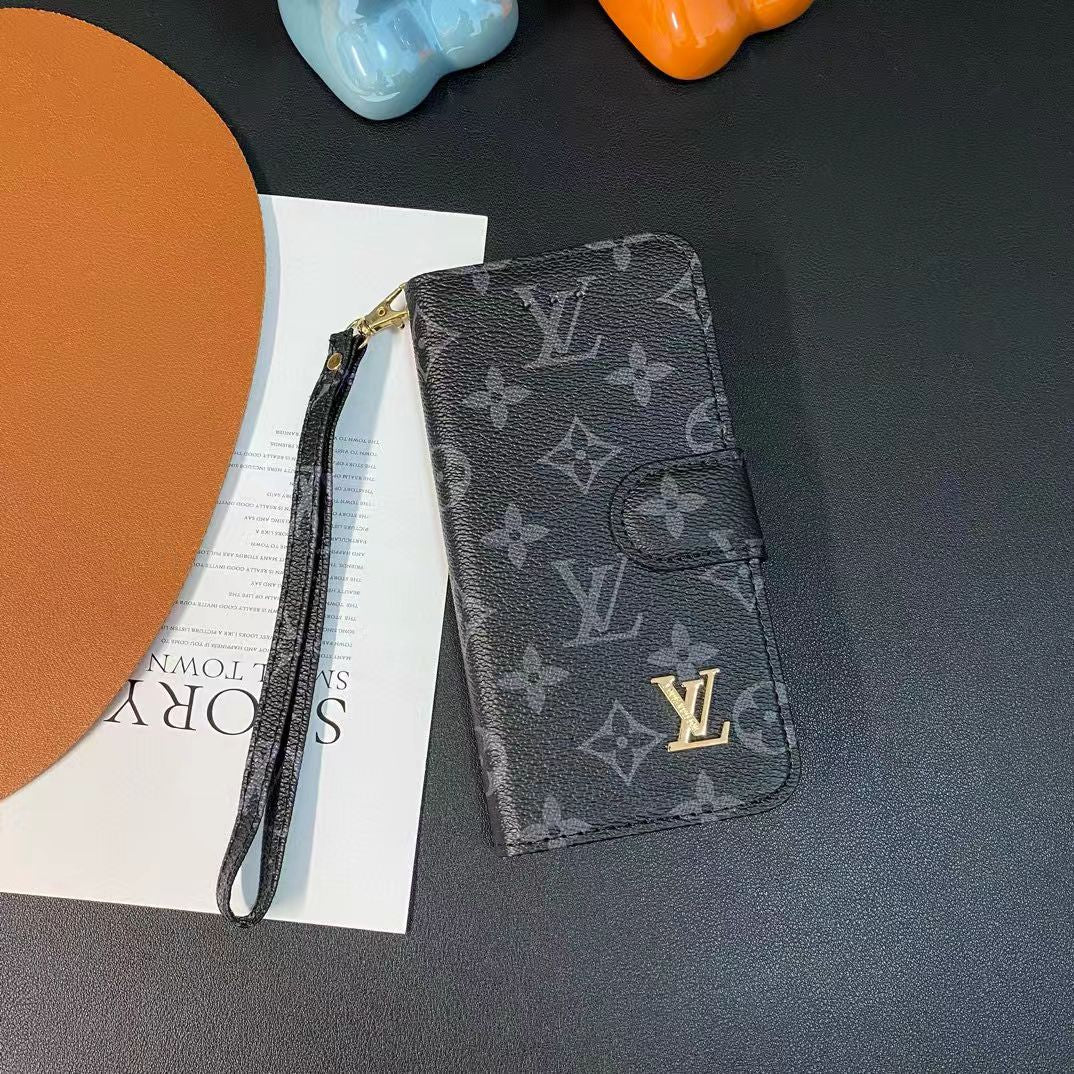 Flip-style leather phone case