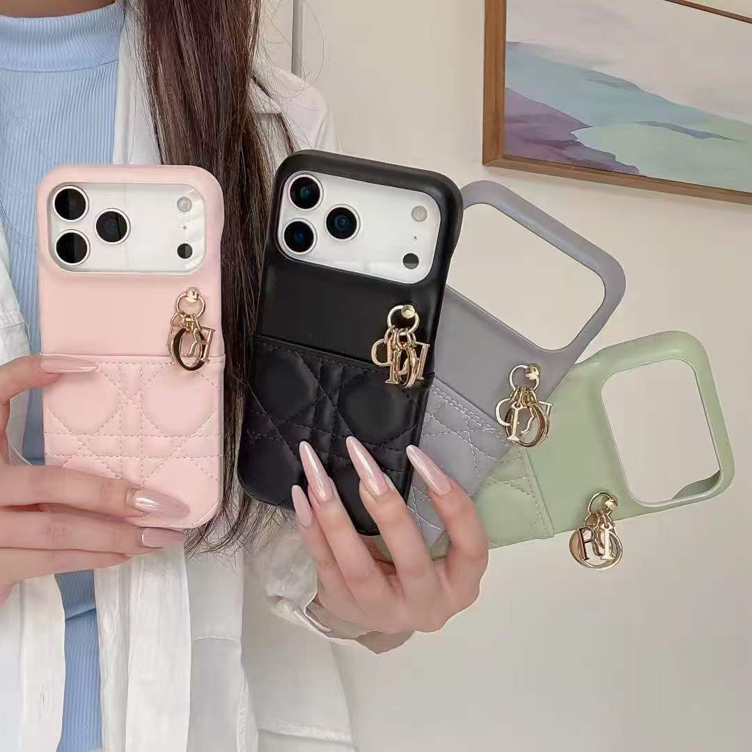 Lady Dior-style card-holder phone case