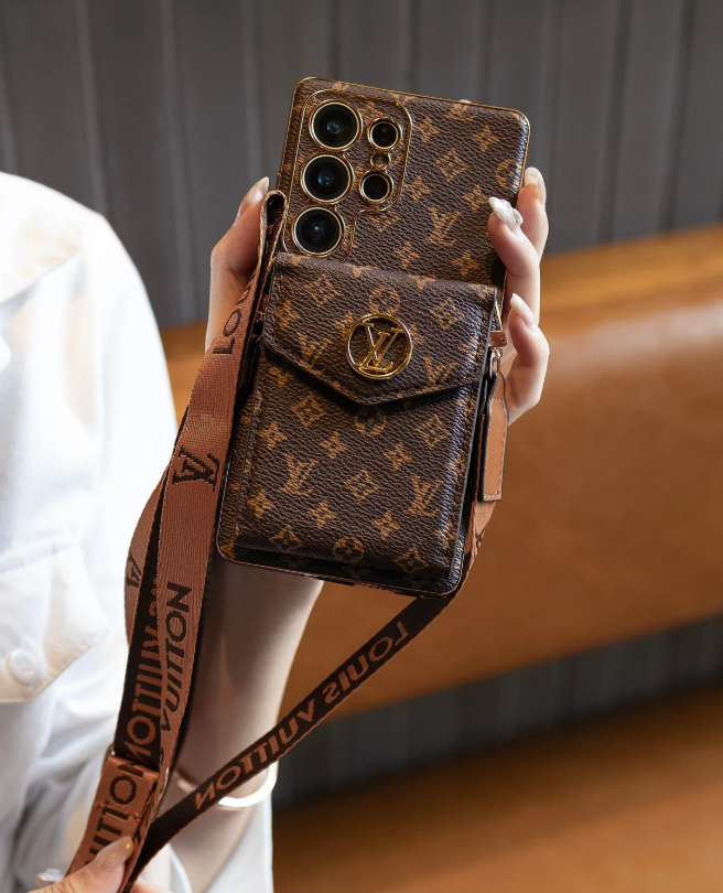 Luxury card holder - style lanyard samsung phone case