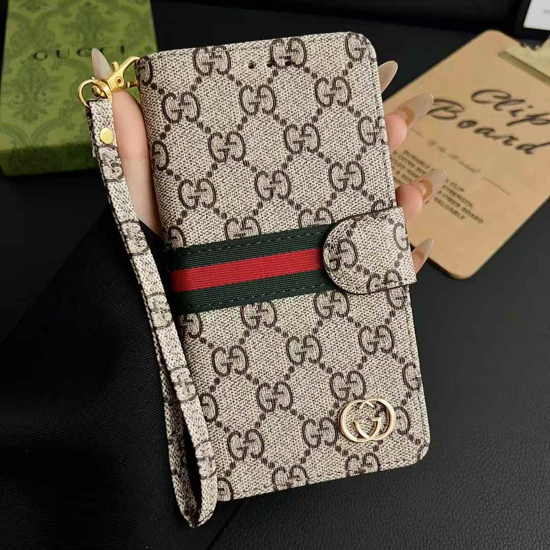 Flip-style leather phone case