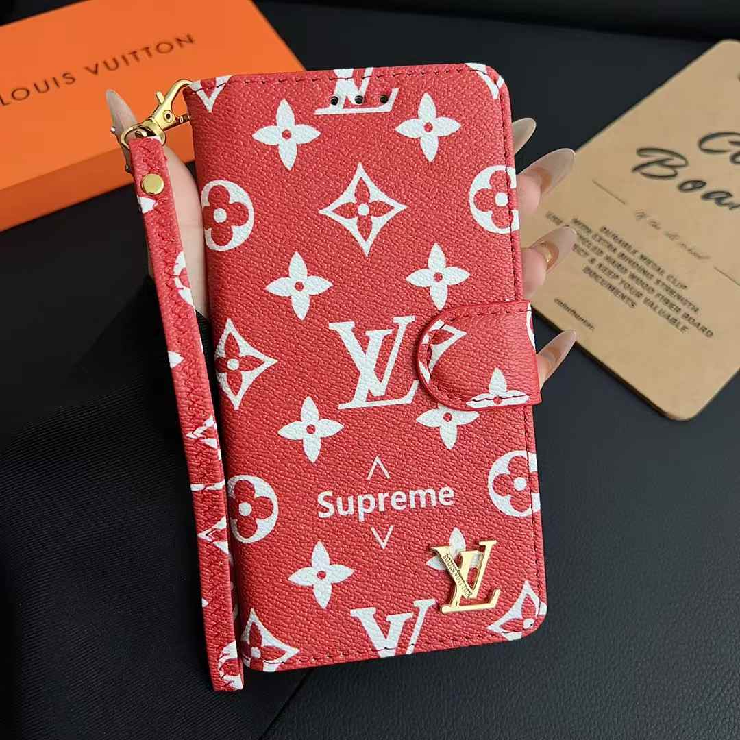 Flip-style leather phone case