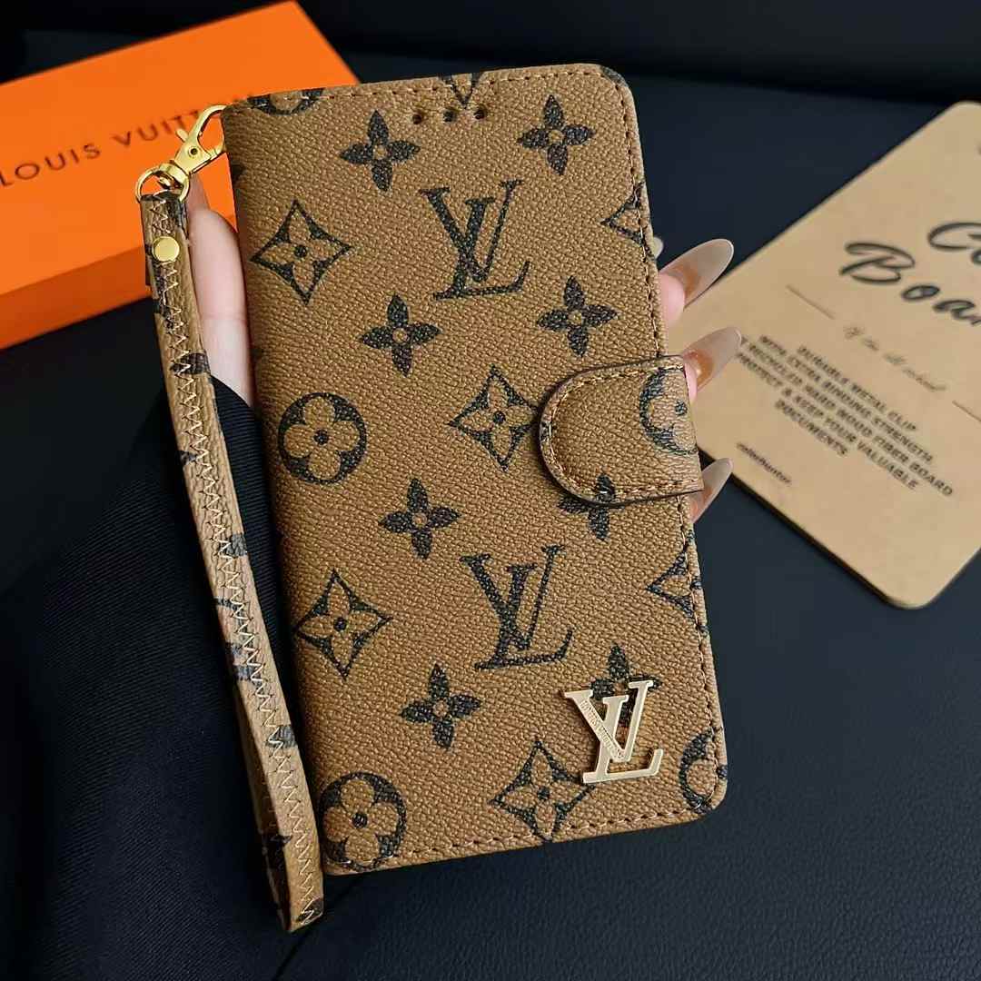 Flip-style leather phone case