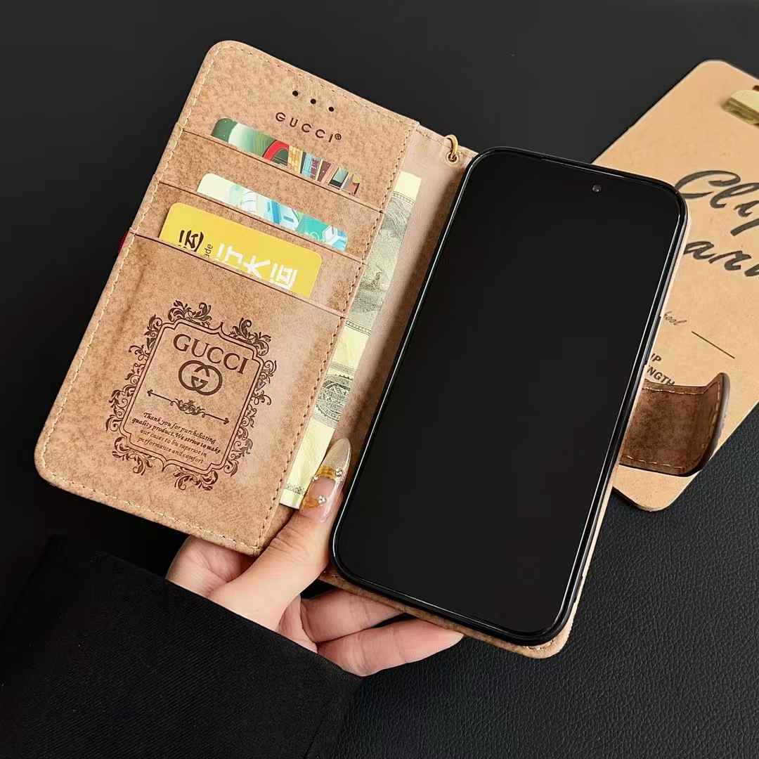 Flip-style leather phone case