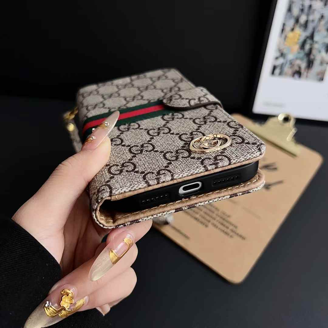 Flip-style leather phone case