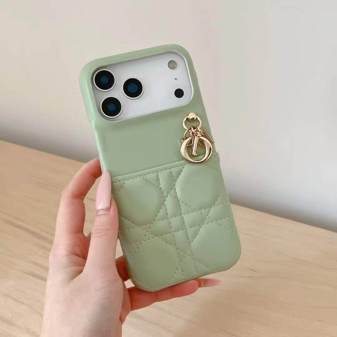 Lady Dior-style card-holder phone case