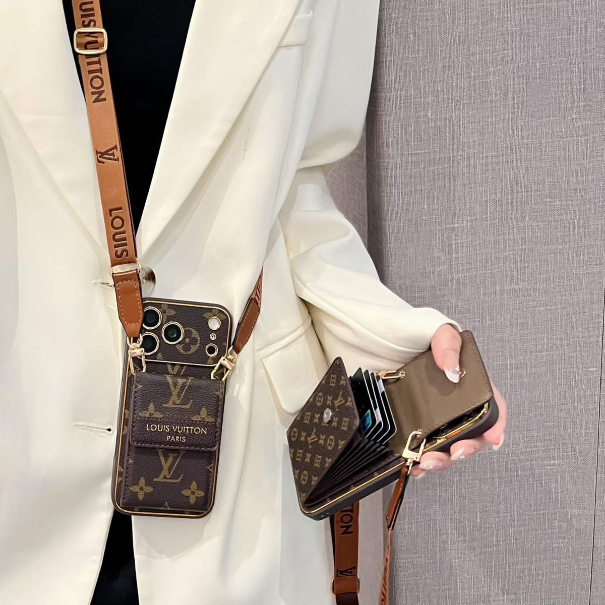 2026Luxury Card Holder Crossbody Phone Case